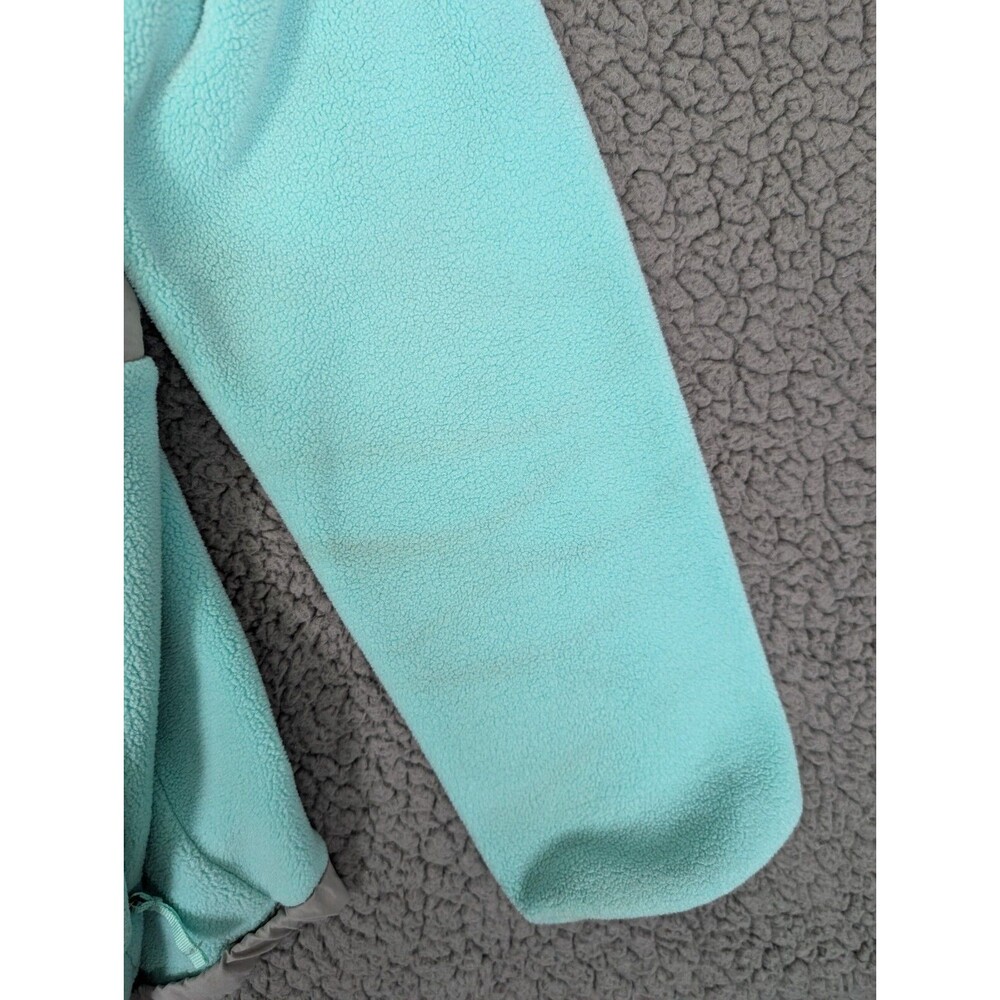 The North Face Fleece Jacket Girls Sz Large 14/16 Mint Green Zip Up Pockets - Picture 14 of 16